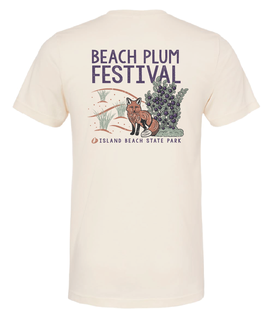 Beach Plum Festival shirt graphic designed by Emma Homoki